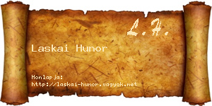 Laskai Hunor névjegykártya